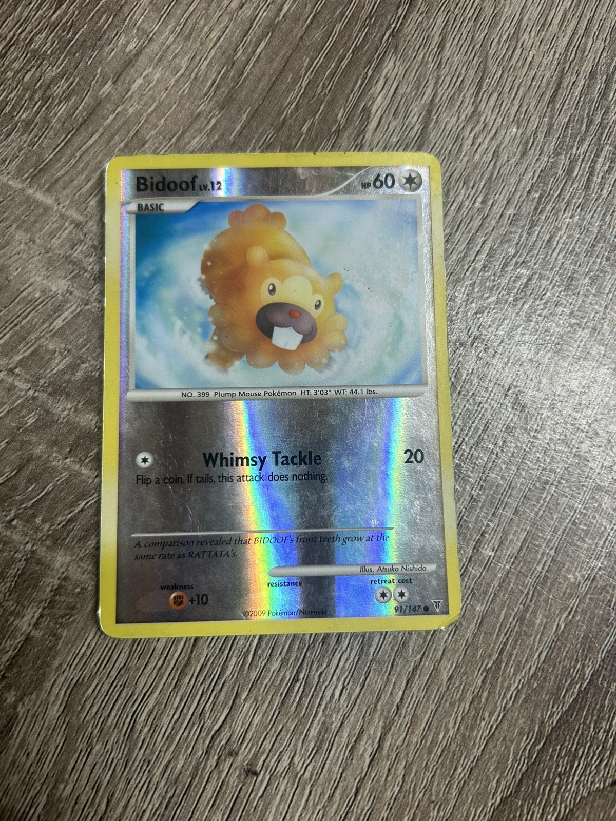 “Bidoof” Pokemon Card