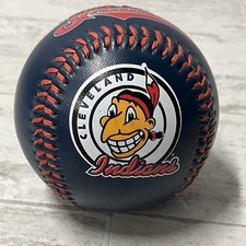 Cleveland Indians Chief Wahoo 2001 Fotoball Blue Baseball Ball VINTAGE MLB Rare