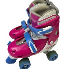 Chicago Skates Adjustable Kids' Quad Roller Skate - Pink/White M 1-4 