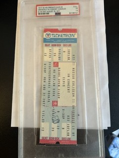 Elvis Presley 1977 Concert Ticket August 22nd Uniondale NY PSA 1.5