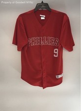 Philadelphia Phillies braun 9 Baseball Trikot Team Leichtathletik Jugend XL 16-18 rot