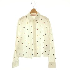 Valentino VALENTINO Fruit Beads Shirt Blouse Bijou 40 White Multicolor ES GY20 L