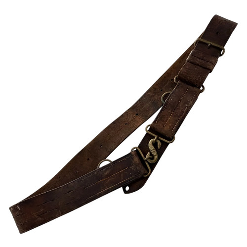 WW1 CEF Leather Belt with Snake Buckle