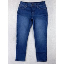 NYDJ Ankle Jeans Lift Tuck Technology Dark Wash Denim Blue Size 6P