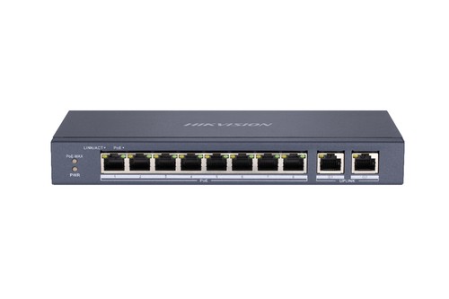 Switch PoE Hikvision DS-3E 8 Porte LAN + 2 Uplink Gigabit RJ45