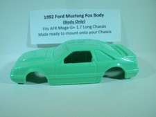 HO scale Slot Car Custom Resin body 1992 NeoGreen Ford Mustang Fox Body Fits AFX