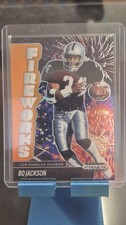 2025 Panini Prizm Black - Fireworks Bo Jackson #19 Orange Prizm /49
