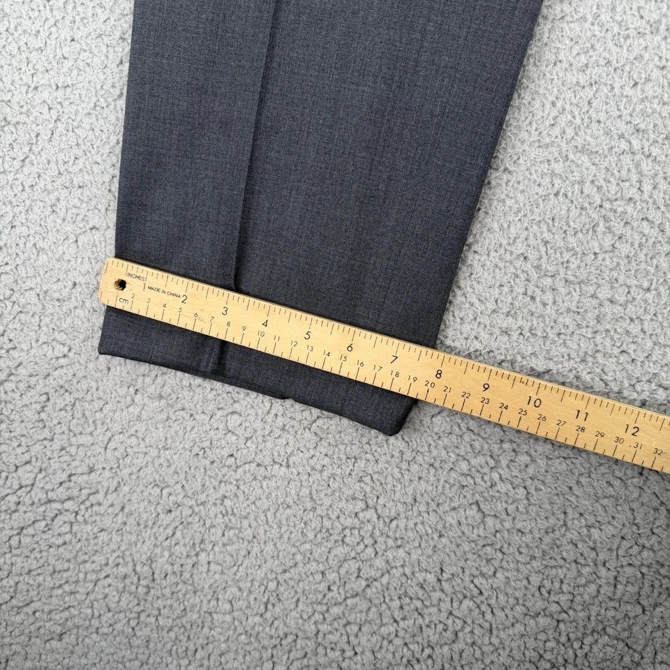 Pantalones de vestir Incotex Super 150s de lana para hombre 32x29 gris con puños Slowear Foto 4 de 4