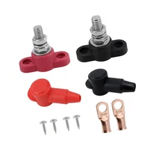 2Pcs 3/8" 12V Car Single Stud Battery Junction Posts for Cars Marine Sturdy