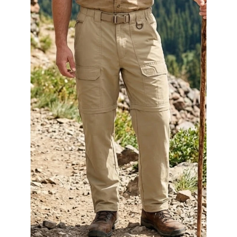 Cabela's Outdoors Hiking Cargo Pants Men's L L30 Gorpcore Convertible Khaki
