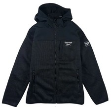 Reebok Men s Large Full Zip Hooded Performance Jacket Black NWT 120