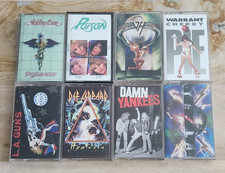 80s Hard Rock Cassette LOT x8 Motley Crue Poison Van Halen Warrant L.A. Guns 