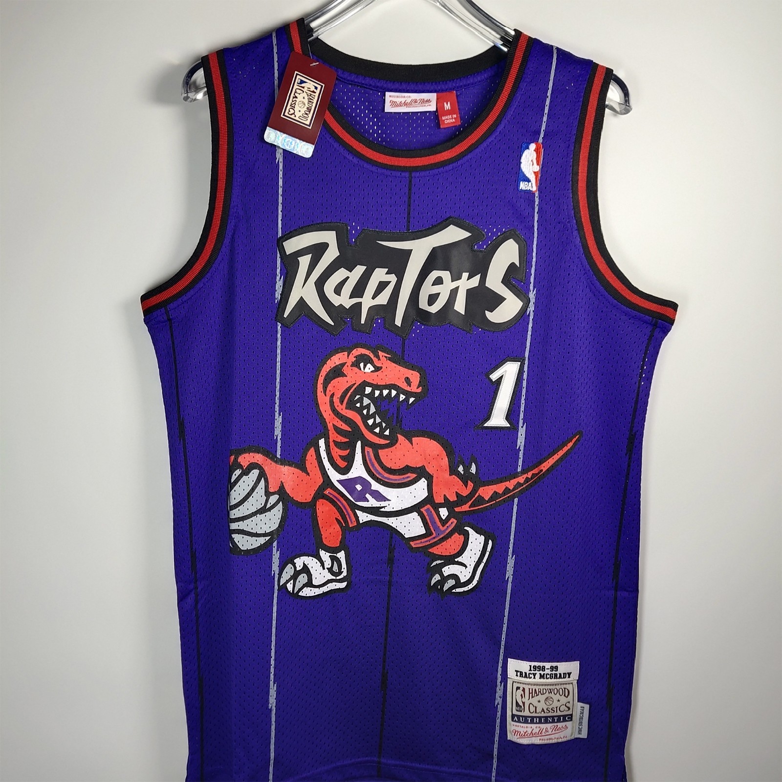 Tracy McGrady #1. 98-99 season retro purple jersey. Embroidered. Sizes S-2XL