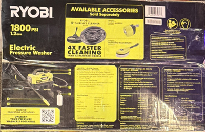#ad #ad RYOBI 1800 PSI 1.2 GPM Electric Pressure Washer RY141802VNM Stationary $81.00