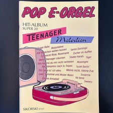 Noten - pop e-orgel - Hit-Album - 20 Teenager - Akkordeon Klavier - Sikorski