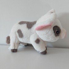 Disney Moana Pua Pig Plush 10” Disney Store Brand White Gray Stuffed Animal J8
