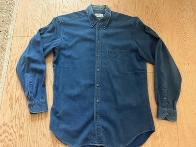 Cerruti 1881 men casual blue 100% cotton shirt pocket Size M Logo Made in Italy