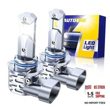 HB3 9005 LED Light Bulbs White, 6000K Super Bright, Fanless Mini HB3/9005