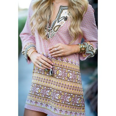 pink beaded dress womens Blush Beaded Gown | Liylah