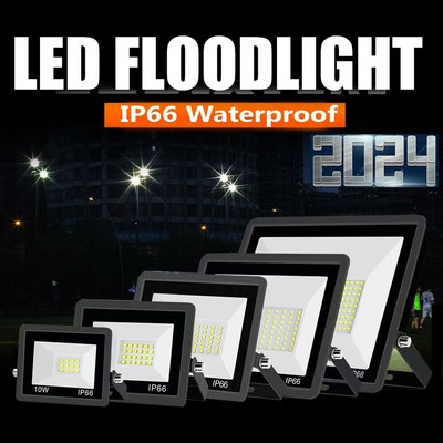 LED Fluter 230V Außen Strahler Scheinwerfer 30W 70W 100W 200W Baustrahler IP68