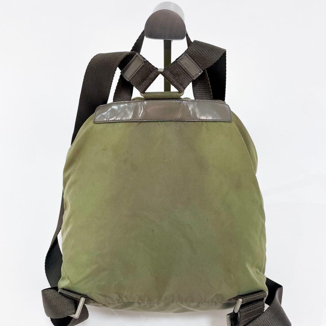 PRADA Backpack with Triangle Logo Plate, Nylon, K… - image 7