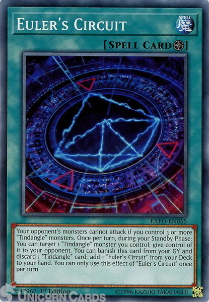 EXFO-EN055 Euler's Circuit Common 1st Edition Mint YuGiOh Card