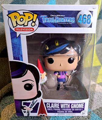 Claire With Gnome Pop 468 - Troll Hunters Funko Pop! 2017 - Vaulted + Protector