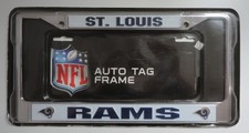 Vintage ST. LOUIS RAMS Metal NFL Auto Tag License Plate Frame New