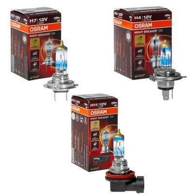 OSRAM H4 H7 H11 NIGHT BREAKER 220 Halogen bis zu +220% 1650/1000 lm Model 2025