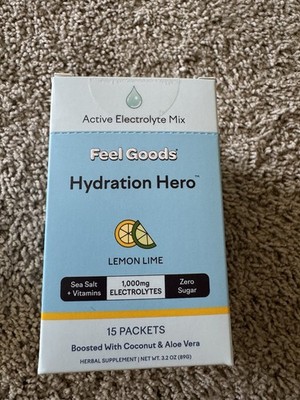 Feel Goods Hydration Hero | 1000mg Electrolytes Drink Mix, Real Sea Salt, Trace