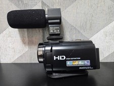 HDV-201LM Full HD 1080P Digital Camcorder 24MP w/ M105 Stereo Mic Untested