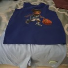 1955 Individualized Style Boys 2pc Blue Tank & Shorts Graphic Basketball 4T — photo 2