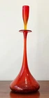 BLENKO #6027 Shot Glass Decanter w/ stopper in Tangerine by Wayne Husted excel