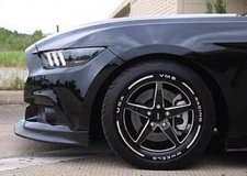 2 VMS RACING V-STAR FRONT DRAG RACE RIMS WHEELS 18X5 SKINNIES FOR FORD MUSTANG