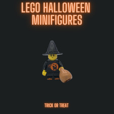 LEGO  Trick or treat Witch Skeleton, Haunted, Halloween Minifigure Ghost, Goblin