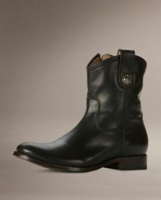 Women's Frye Boots Melissa Button Short Black Riding Style 77897 BLK
