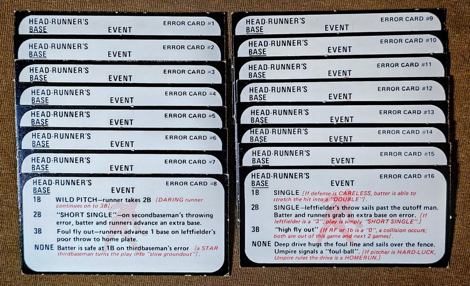 Time Travel Baseball Game, 32 Gamble Cards, Original 1979 Complete Set