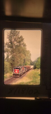 XLW15 TRAIN ENGINE LOCOMOTIVE 35MM SLIDE SP 9352, ELMA, WA, '02