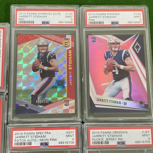 2019 Jarrett Stidham RPA PSA 9 Lot x7 🔥 /25 - /50 - /75 - /150 🔥 Patriots - Picture 5 of 11