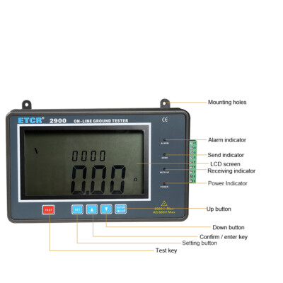 Digital Contact Type On-line Earth Resistance Tester On-Line Monitoring 2000Ω