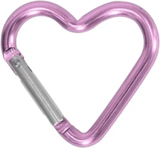 Heart Shaped Carabiner Clip Aluminum Alloy Keychain Clip Spring Snap Hook Campin