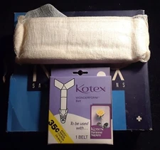 1940's Kotex Belted Maxi Pad With Belt Tabbed Napkin! Vintage Feminine Hygiene!