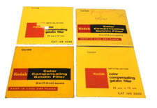 KODAK COLOR COMPENSATING GELATIN FILTER SET OF 4 CC10M, CC10M, CC10G, CC10 G USE