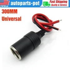 12V/24V Car Cigarette Lighter Charger Cable Female Socket Plug Connector Adapter