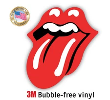 RED TONGUE DECAL STICKER USA MUSIC LAPTOP VEHICLE CAR TRUCK WINDOW WALL BUMPER