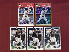 2023 Donruss Baseball Jasson Dominguez Retro 90 Orange/Base + (3) Rated Prospect