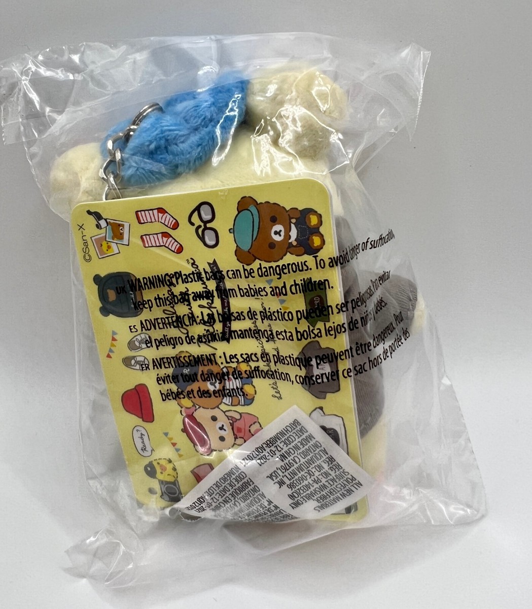 Rilakkuma Korilakkuma Grey Hoodie and Blue Beret Keychain 4