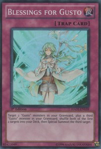 Blessings for Gusto - HA05-EN059 - Super Rare - 1st Edition x3 - Near Mint