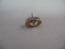 Vintage Tie Tack Lapel Pin: OPALESCENT RAINBOW SHEEN JEWEL