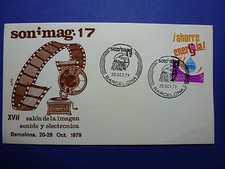LOT 12708 ENVELOPPE"ESPAGNE 17° SALON DE IMAGE SON CINEMA ET TV BARCELONE " 1979